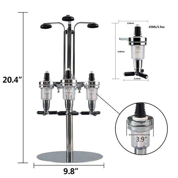 Rotating Liquor Dispenser Size Rotating Liquor Dispenser Size